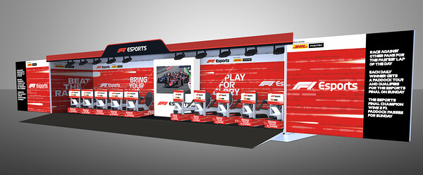 F1 Esports Gaming Stage Design