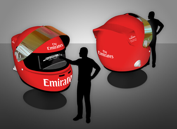 Fly Emirates Helmet Photo Booth